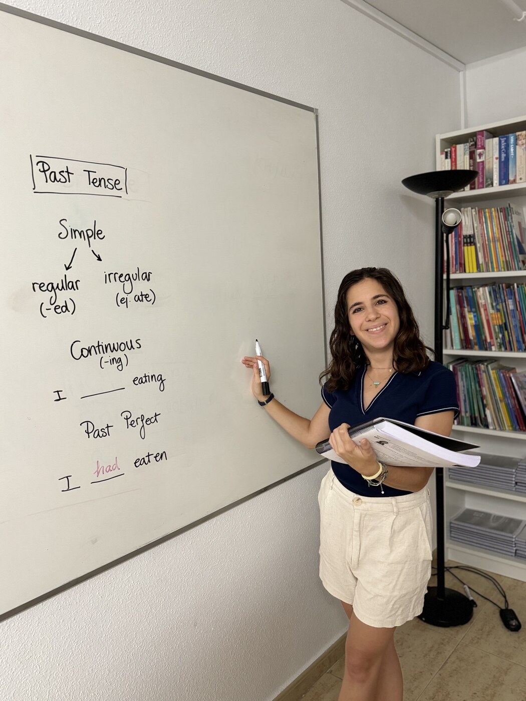 Aula con pizarra — clases de idiomas para todos los niveles